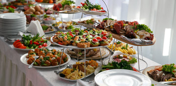 Wedding catering food setup
