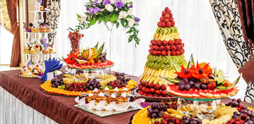 Festive Indian Christmas catering spread