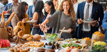 Corporate catering event setup