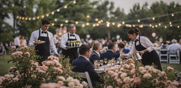 Premium wedding catering presentation at Los Angeles reception
