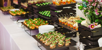 Indian event catering food setup for weddings