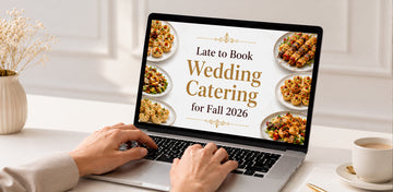 Wedding catering buffet for a Fall 2026 California wedding