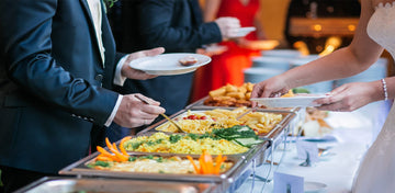 Seasonal wedding catering menu with fresh appetizers and locally inspired dishes