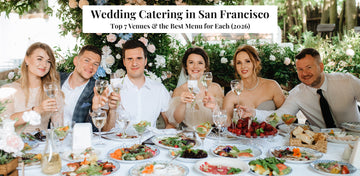Luxury wedding catering setup at an elegant San Francisco wedding venue