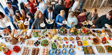 Corporate catering setup for business meeting