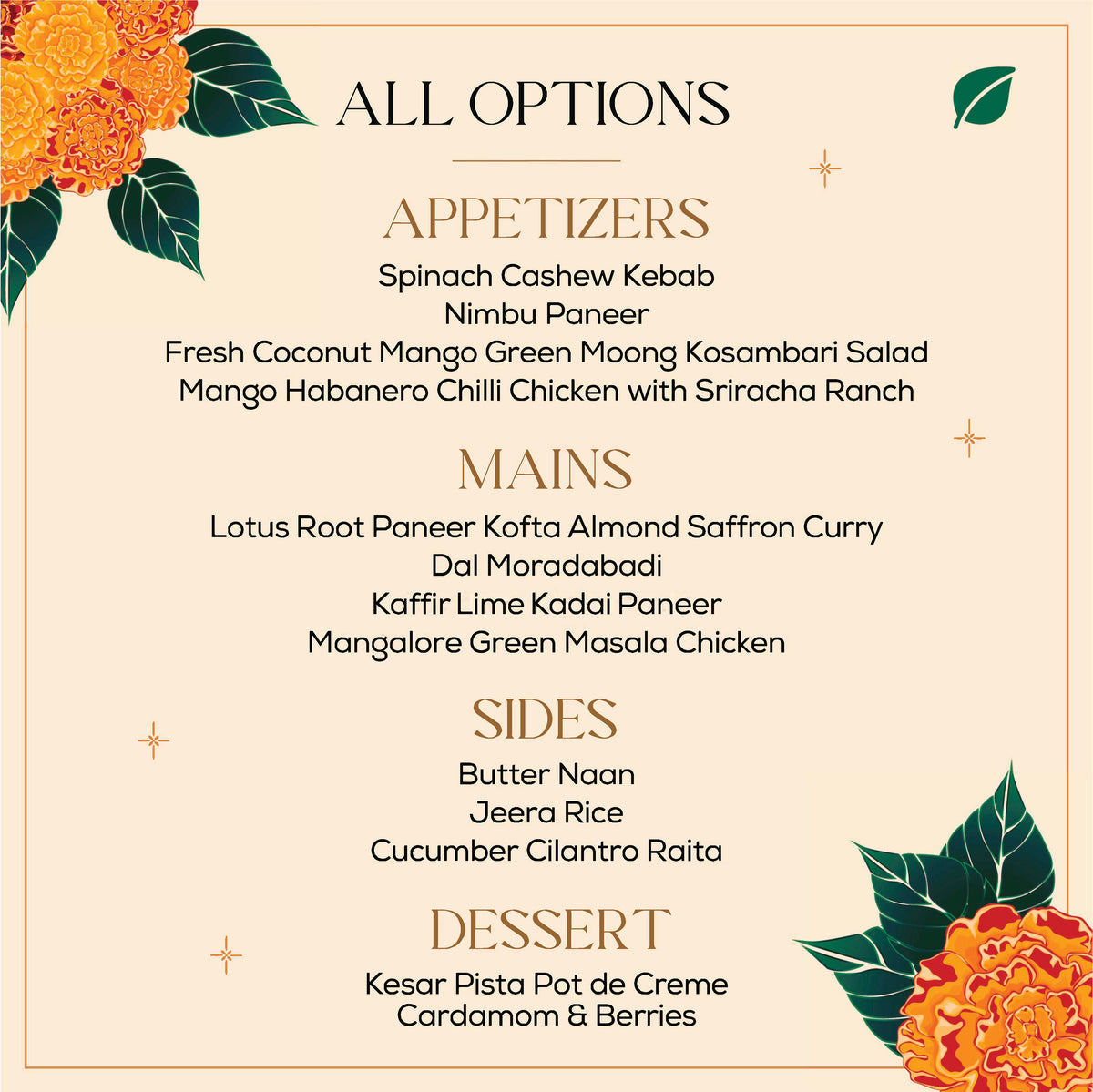 Diwali Festive Menu 2026