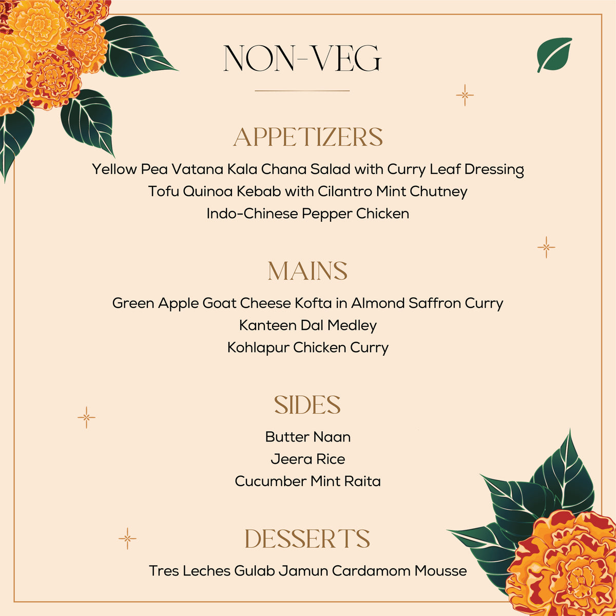 Diwali Festive Menu 2025