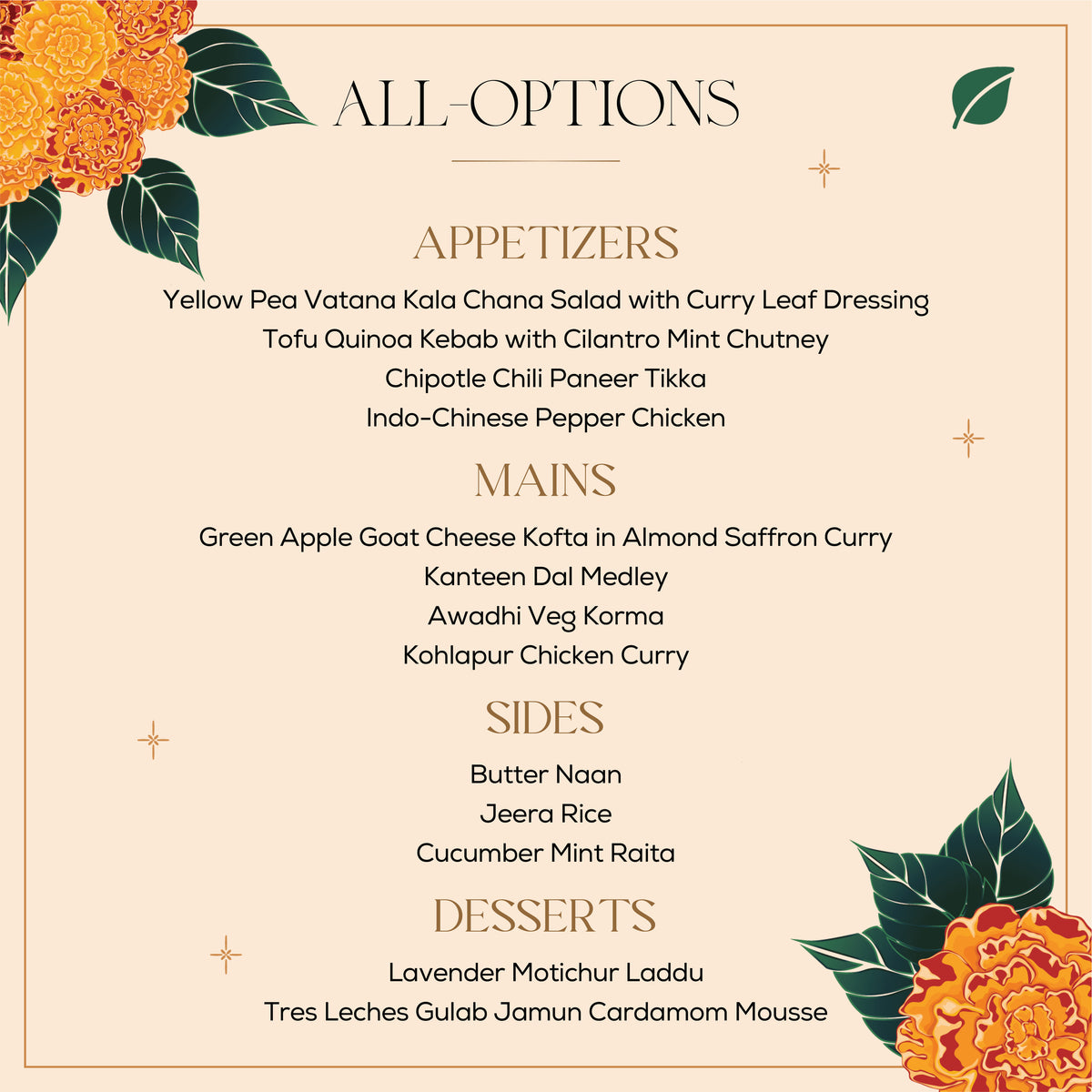 Diwali Festive Menu 2025