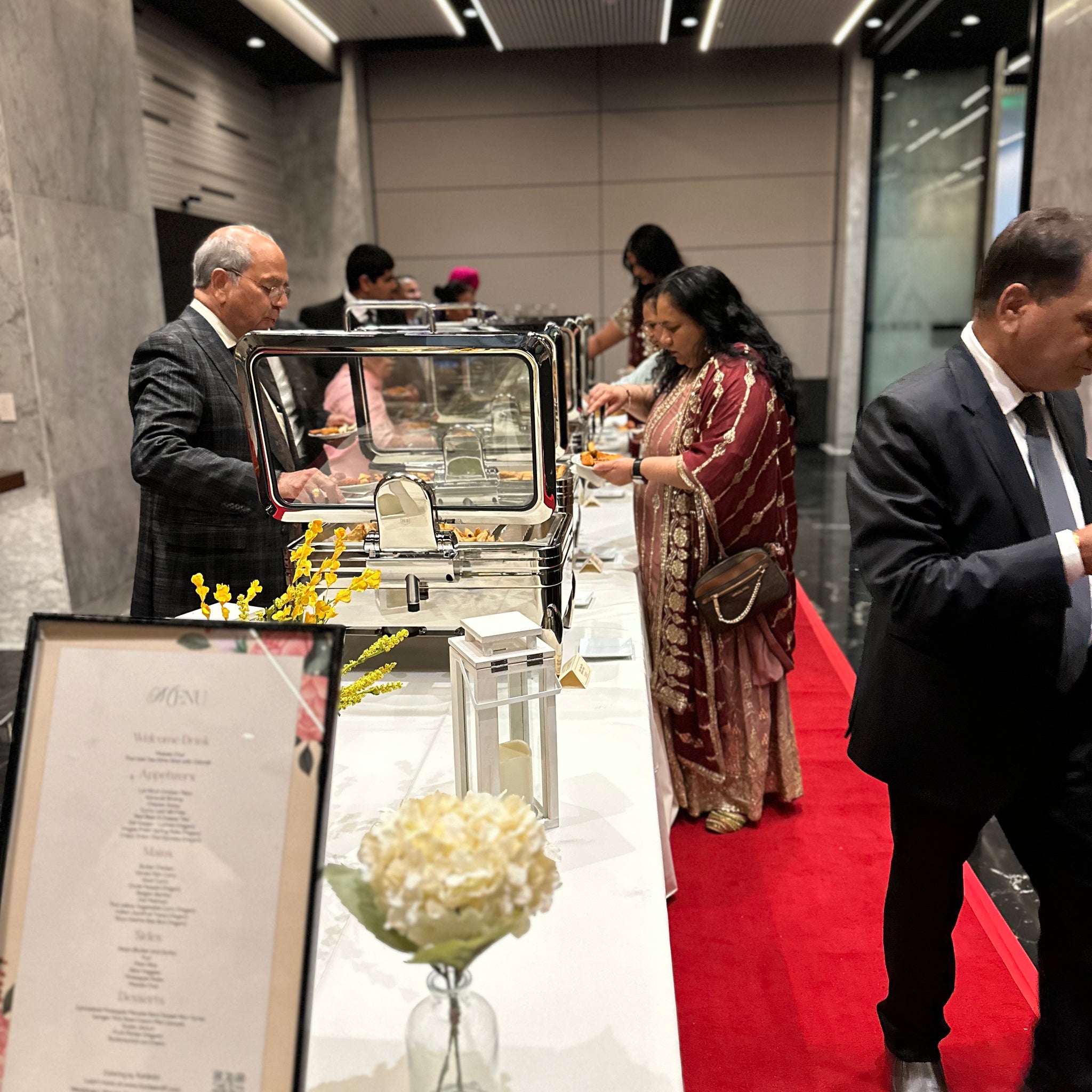 Private Indian catering setup