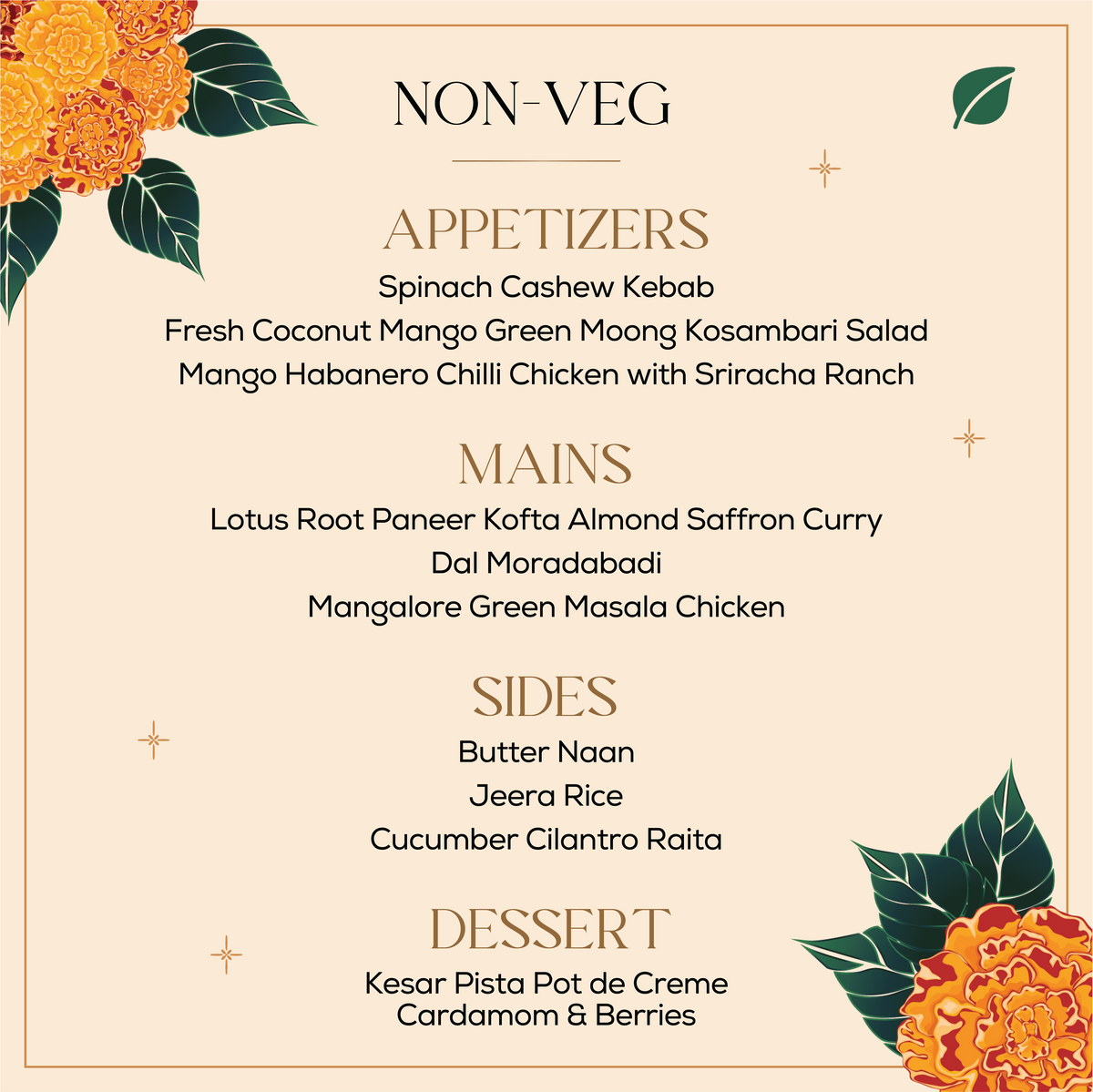 Diwali Festive Menu 2026