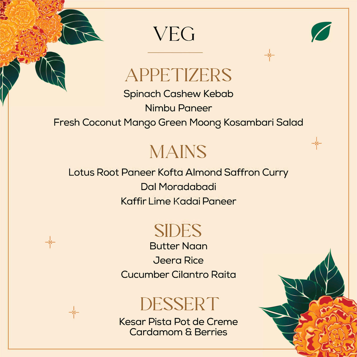 Diwali Festive Menu 2026