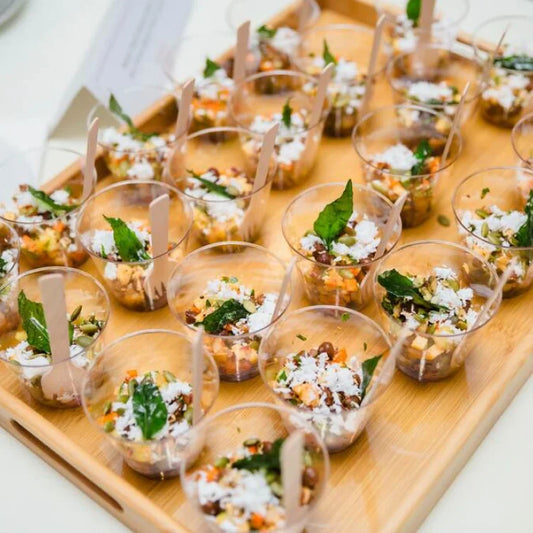 Traditional Indian catering menu displayed for events