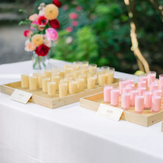 Premium catering dishes arranged for service